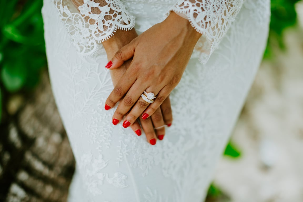 Bride Wearing Wedding Ring